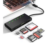 USB C Card Reader SD/TF/CF/XD/MS Type-C 5 GPS High Speed 7 in 1 XD for SDXC SDHC TF Micro SD CF MS MMC Card Adapter Sony Memory Stick Pro Duo Read 5 Cards Simultaneously