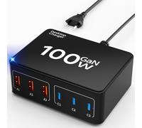 Usb C Charger,100w 6 Ports,With 3 Usb-C Ports And 3 Usb-A,Fast Charger For Iphone 16,15,14,13 Pro Max,Ipad,Samsung,Macbook,Mobile Phones