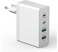 Usb C Charger 140W Gan, 4 Usb Ports Fast Charging Station 100W Multiple Usb C Power Adapter Compatible With Macbook Pro/Air/Iphone 15/16/Samsung/Tablet/Computer