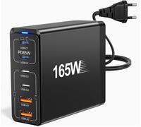 Usb C Charger 165w [4 X Usb-C + 2 X Usb-A], 6 Ports Fast Charger, Pd3.0/Pps Multiple Usb Charger For Macbook Pro/Air, Ipad Pro, Iphone 14/15 Series, Samsung S23/S22, Xiaomi, Pixel(Black)
