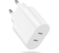 Usb C Charger, 20w Dual Socket Usbc Fast Charger For Iphone 16/16 Pro/16 Pro Max/15/14/13/12/11 Plus Mini Se X Xs Xr, Samsung Galaxy, Ac Adapter Tip Usb C Block