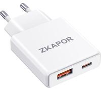 Usb C Charger, 20w Fast Mains Plug 2 Port Usb A Type C Ac Adapter For Iphone 16/16 Pro/16 Pro Max/16 Plus /15/14/13/12/11/Se, Samsung Galaxy S24 S23, Huawei, Pad Pro/Air, Pixel