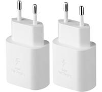 Usb C Charger 25w 2pcs Fast Charger Power Adapter Pd Type C For Samsung Galaxy S22/S22+/S21/S21+/S20/Note20/10/A53 5g, Ipad Pro 12.9, Z Flip/S9/S10e, Pixel (No Cable)