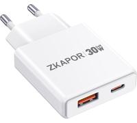 Usb C Charger, 30w Fast Mains Plug 2 Port Usb A Type C Ac Adapter For Iphone 16/16 Pro/16 Pro Max/16 Plus /15/14/13/12/11/Se, Samsung Galaxy S24 S23, Huawei, Pad Pro/Air, Pixel