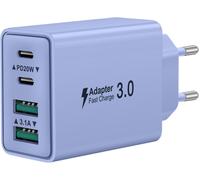 Usb C Charger, 40w 4 Port Quick Charger Usb C, 2pack Multiple Sector Dual Pd+Qc 3.1a Type C Adapter For Iphone 16 15 14 13 12 11 Pro Max 8 7 6s Plus Mini Se, Ipad, Samsung Galaxy