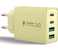 USB C Charger, 40W 4 Port USB Plug Fast Charger iPhone, 3.1A PD+QC Type C Adapter Multi AC Charger for iPhone16 15 14 13 12 11 Pro Max X XS XR 8 7 6S Plus Mini SE, iPad, Samsung