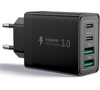 Usb C Charger, 40w 4 Port Usb Plug Fast Charger Iphone, 3.1a Pd+Qc Type C Adapter Multi Ac Charger For Iphone16 15 14 13 12 11 Pro Max X Xs Xr 8 7 6s Plus Mini Se, Ipad, Samsung