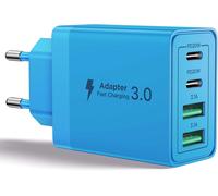 Usb C Charger,40w 4 Port Usb Plug Fast Charger Iphone,3.1a Pd+Qc Type C Adapter Multi Ac Charger For Iphone16 15 14 13 12 11 Pro Max X Xs Xr 8 7 6s Plus Mini Se,Ipad,Samsung.[T42]