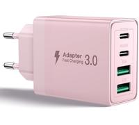 Usb C Charger, 40w 4 Port Usb Plug Fast Charger Iphone, 3.1a Pd+Qc Type C Adapter Multi Ac Charger For Iphone16 15 14 13 12 11 Pro Max X Xs Xr 8 7 6s Plus Mini Se, Ipad, Samsung