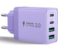 Usb C Charger, 40w 4 Port Usb Plug Fast Charger Iphone, 3.1a Pd+Qc Type C Adapter Multi Ac Charger For Iphone16 15 14 13 12 11 Pro Max X Xs Xr 8 7 6s Plus Mini Se, Ipad, Samsung