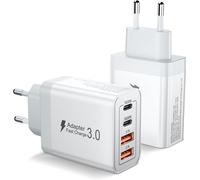 Usb C Charger 40w Fast Multiport Power Adapter With 4 Ports Usb Socket Compatible With Iphone, Samsung Galaxy, Ipad Pro/Air, Android Phones, Compact, Lightweight And Secure Charger