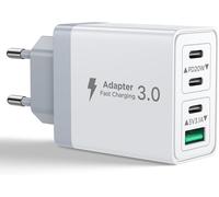 USB C Charger, 40W Multi 40W 4 Port Fast Charger iPhone 3.1A PD Type C Mains Adapter USBC for iPhone 16 15 14 13 12 11 Pro Max X XS XR 8 7 6S Plus Mini, iPad, Samsung Galaxy