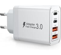 Usb C Charger 40w Multiport Fast Charger Usb Plug Charger Power Adapter For Phones, Charger Pad Compatible Iphone, Samsung, Ipad, Android Devices - Compact, Secure, Ideal For Travel