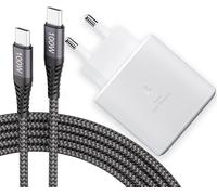 Usb C Charger 45w Fast Charger For Samsung Galaxy S23+, S23 Ultra, S22+, S22 Ultra, S21 Ultra, Note10+, Galaxy Tab S8, S8+, S8 Ultra, Tab S7/S7 Fe With Nylon Charging Cable 100w Usb-C 5a 2m