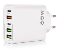 USB C Charger, 65W 5 Ports USB C Charger with QC 3.0 Smart Fast Charger, USB Power Adapter for iPhone 15 14 13 12 11 Pro Max SE 2020 XS XR 8 7, Samsung