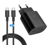 USB C Chargeur 25W Câble 2M USB C, Chargeur Rapide pour Samsung Galaxy S26/ S25/ S24/ S23/ S22/ S21/ S20/ Z Fold 6/7/ Z Flip6/7 A57/ A56/ A55/ A37/ A36/ A35/ A26/ A25/ A17/ A16/ A15 Adaptateur Type C