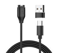 USB C Chargeur Cable Compatible avec Garmin Venu/Venu 2/Venu 2S/Venu SQ 2/VenuSQ/Vivoactive 3, Garmin Fenix 6 6S 6X Pro, 5 5S 5X Plus, 7 7S 7X avec Adaptateur Type-C vers USB-A (100cm)