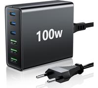 Usb C Chargeur Multiple : Chargeur Rapide 100 W 6 Ports Avec Usb-C Et Usb-A,Chargeur Mural Usb C Portable Pour Macbook,Ipad Et Smartphones