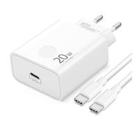 USB C Chargeur Rapide pour iPhone 17/17 Pro/Max/Air, iPhone 16 15 Pro Max Plus 16e, iPad, Samsung, Android Google, 20W Chargeur Prise Adaptateur Alimentation Secteur et 2M Cable Type C