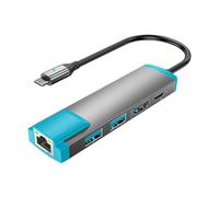 USB C convertisseur Consoles 4K @ 60Hz 2 Dock Port de Ethernet Gigabit 3 de données pour Consoles 2 Dock avec Gigabit Ethernet