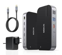 USB C Docking Station 3 HDMI, MOKiN 16 in 1 Docking Station 3 Monitore, Laptop Dock Displays mit USB A/C 3.1/3.0/2.0, 100W PD, Ethernet, Audio, SD/microSD für MacBook/Dell