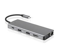 USB C Docking Station Dual HDMI, InnovTec Station d'accueil Multifonction pour Ordinateur Portable 12 en Un, Station d'accueil de Type C, Double Station d'accueil HDMI VGA
