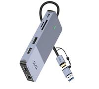 USB C Docking Station Dual Moniter Triple Display 4K Hdmi Displaylink Dock | Portable usb c hub with PD,2xHDMI,Displayport,USB 3.0,Ethernet for MacBook M1-M5 Neo,Dell,HP,Windows & macOS,ChromeOS Laptop