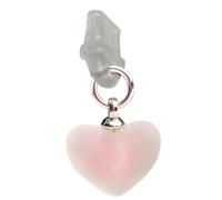 USB C Dust Plug - Heart Shape Resin Charger Port Protector | Light Red Gradient Love Dustproof Cover for Tablet Mobile Phone Women Girls, Portable Secure Fit, Prevent Dirt Damage