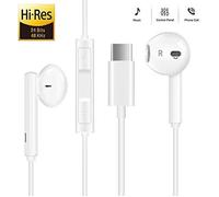 USB C Écouteurs Intra-Auriculaires - Aercue - Blanc - Filaire - Réglage du volume - Intra-auriculaire