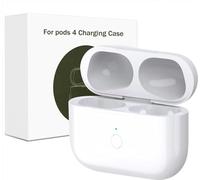 USB-C Étui de Chargement sans Fil Compatible avec Air Pod 4 (2024), avec étui en Cuir, Coque de Charge sans Fil d'origine, avec Bouton de synchronisation d'appairage Bluetooth pour Air Pod 4 (2024)