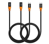 USB-C Extension Cable 3.3ft (2-Pack), IXEVER USB 3.1 Type-C Gen 2 (10Gbps) Male to Female Extender Cord Compatible with Nintendo Switch, MacBook, Pro Pixel 3 3 XL Hard Drive