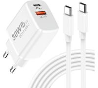 USB C Fast Charge Charger for Google Pixel 9 Pro/8 Pro/8A/7 Pro/6.30W Fast Charger USB C Plug Type C PD&QC3.0 AC Adapter for Samsung S25/S24/S23, Xiaomi, iPhone 16/15 (YH-30WAC)