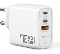 USB C Fast Charger 70W - 3 Port USB C Fast Charger for MacBook Air Pro iPad Pro, iPhone 15/1413/Pro, XPS, Google Pixel, Samsung Galaxy S23/S22/S21, Steam Deck, etc