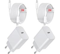 USB C Fast Charger for iPhone 16/16 Pro/16 Pro Max/16 Plus/15 Pro/15 Pro Max/15 Plus, 25W Type C Plug Adapter and 2 Cables Wall AC Power Supply (4Pack)