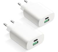 Usb C Fast Charger Gan, 30w 2-Ports Usbc Usba Wall Plug Type C Mains Power Adapter For Iphone 15/15 Pro/15 Pro Max/15 Plus/14/13/12/11/Se/X/Xs/Xr Samsung Etc Ec2u30b
