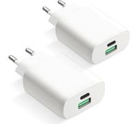 Usb C Fast Charger Gan, 30w 2-Ports Usbc Usba Wall Plug Type C Mains Power Adapter For Iphone 15/15 Pro/15 Pro Max/15 Plus/14/13/12/11/Se/X/Xs/Xr Samsung Etc Ec2u30b