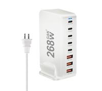 USB C Fast Charger -USB Supply, 268W Charger, Station De Charge PD Port À 8 Ports | pour Le Bureau Domicile des Voyages