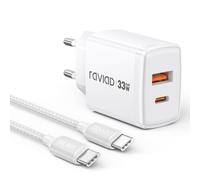 Usb C Fast Charger With Gan Tech, 33w 2 Port Usbc Plug Fast Charger Iphone With 2m Usb C Cable For Iphone 16 15 Pro Max, Samsung Galaxy S25 S24 S23 Ultra, Ipad Pro, Macbook Air