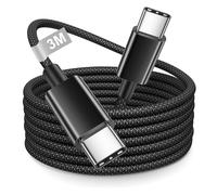 USB C Fast Charging Cable for iPhone 15 16 Pro Max/Plus, iPad Pro/Air/Mini 7/Mini 6/11 Gen/10 Gen, 3M Charger Cable iPhone 15 16 Type-C Cable USB C Cable for Samsung Galaxy S25/S24/S23, Xiaomi