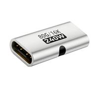 USB C Female to Female Adapter - 240W Power Extender | Type C Coupler with Fast Charging Transfer for Laptop Connection, Charging Accessory for Office Setup, Data Converter for Travel Workstation