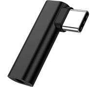 USB C Headphone Jack Adapter,USB Type C to 3.5mm Female Headphone Jack,90 Degree Angle USB C Plug Adapter for OnePlus,Huawei,Mi,Pixel,Pad Pro Air