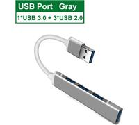 Usb C Hub 3.0 type 3.1 4 ports distributeur adaptateur OTG pour Lenovo Macbook Pro 13 15 air Accessoires informatiques Gris Type-C3.1 Interface