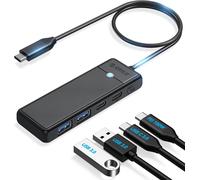 Usb C Hub¿4-En-1 Usb C To Usb Multiport Adapter Avec 100W Power Delivery, Usb-C Data Port, 2 Usb 3.0 Data Ports, Usb C Splitter For Macbook Pro, Macbook Air, Ipad Pro, Xps, Et Plus Encore (5[Z1602]