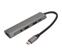 USB C Hub 5 in 1 Multiport A, USB C Docking Station with 4K HD Multimedia Interface, PD Fast Charging Port, USB3.0, USB2.0, 3.5mm o Jack, Compatible for