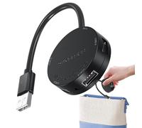 USB C Hub - 6 Cm Ronde 4 En 1 Station D'accueil Pour Ordinateur Port, Ports De Transfert De Données De 480 Mbps, Indicateur De Lumière | Adaptateur Portable Compact Pour La Connexion Multiport Pour
