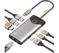 Usb C Hub, 7-En-1 Dock Avec Hdmi 4K À 60Hz, 1 Gbps Ethernet, 100 W Pd Charge, Ports Usb-A/C 5 Gbps, Station D'Accueil Compatible Pour Macbook, Ipad, Iphone, Dell, Hp, Surface