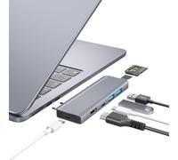 USB C Hub, 7-in-2 USB Adaptateur pour MacBook Pro Air Thunderbolt 4 Dock HDMI 4K, 100W PD, 40Gbps, USB-C 3.0, 2 USB-A 3.0, Lecteur Carte SD/TF, Compatible avec MacBook Pro/Air M1/M2