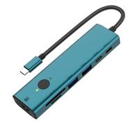 USB C Hub, 7 Port 3.0 Docking Station, 4k Compatible Portable Splitter with Sleep Screen Function, High Speed 5gbps Data Transfer Adapter for Laptop Desktop Pc 4.72x1.3x0.59 inches