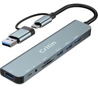 USB C Hub, 8 in 1 USB C Multiport Adapter with USB 3.0, USB 2.0, Micro SD/TF Card Reader, Microphone/Audio and Other Interfaces, USB-C Hub Multiport Adapter for Smartphones, Computers