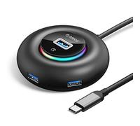 USB C Hub, Adaptador USB3.0 C de 4 Puertos avec Fuente de Foodión Adicional Para MacBook Pro 2018/2017, Chromebook, XPS, Galaxy S9 / S8 Y Más